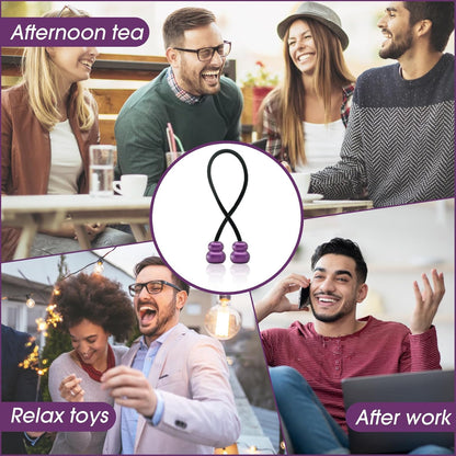 Fidget Beads - Worry Fidget Beads Spin & Bump - Made of Aluminum Alloy - for Men Women Youngs Skill Players Creates a Bit of Magic for You (Cala-Purple)
