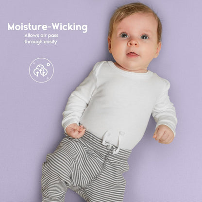 Yoofoss Pack and Play Sheets Fitted, Mini Crib Sheets 2-Pack for Pack N Play Mattress, Stretchy