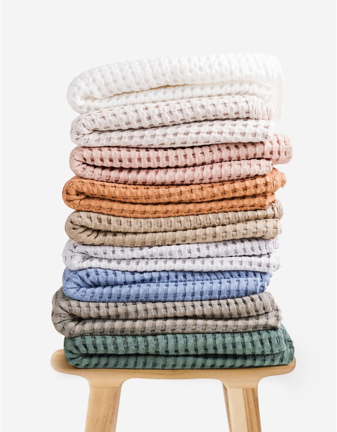 Konssy Waffle Baby Blanket - Soft & Cozy Nursery Swaddle Blanket, Lightweight Toddler Throw for