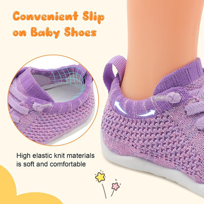 JIASUQI Baby Shoes for Toddler Boys Girls Sneakers Slip on Walking Shoes for Babies