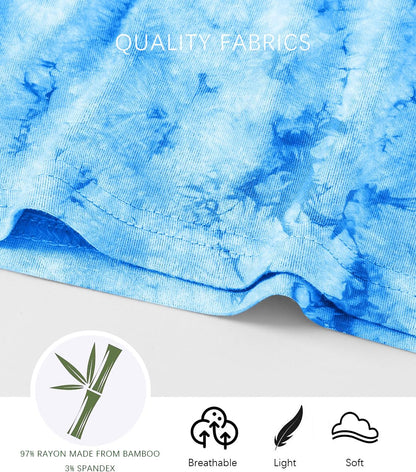 Jimonda Baby/Toddler Soft Sleepwear Short sleeve Kids Cool Pajama Outdoor 2-Piece Shirt&Shorts Casual sets Tie Dye PJ