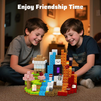 Magnetic Blocks-100PCS Magnetic Building Blocks, Magnet Toys Kids Build Cubes, Upgraded Sensroy Toys & Games, Christmas Birthday Gifts for Boys & Girls Ages 3+