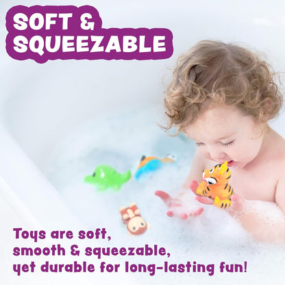 Tub Works® Rainforest™ Mold Free Bath Toys, 6 Pack | Sealed, No Hole Bath Toys Design Keeps