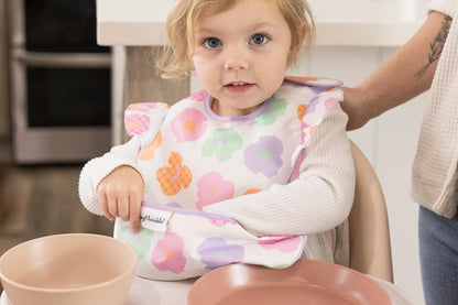 Tiny Twinkle Mess-Proof Baby Bib - Waterproof Bib for Baby Girl - Machine Washable - Adjustable