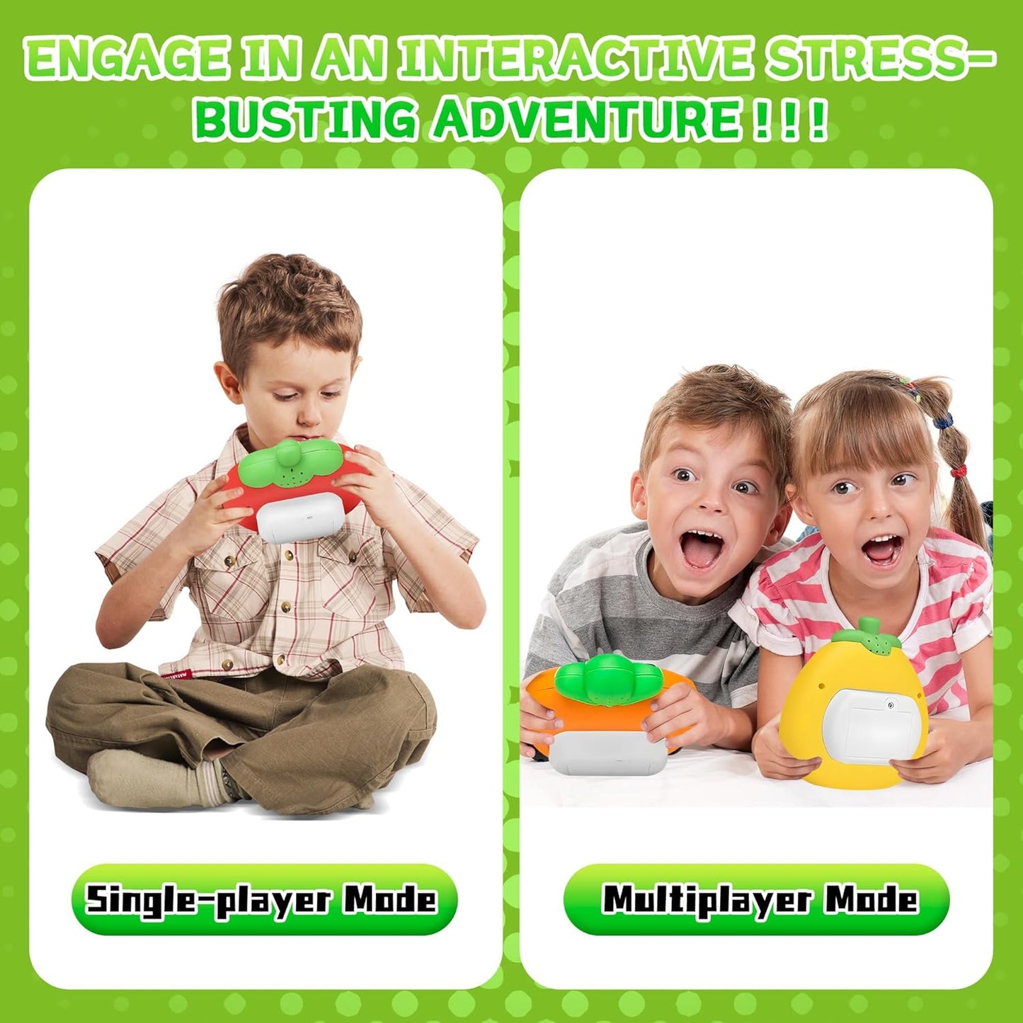 Quick Push Pop Game, Light Up Fidget Toys with 4 Modes, Fast Push Bubble Game Handheld Game for Kids 6-8 , Autism Sensory Toys Stress Relief Party Favors Birthday Gift for Kids Teens