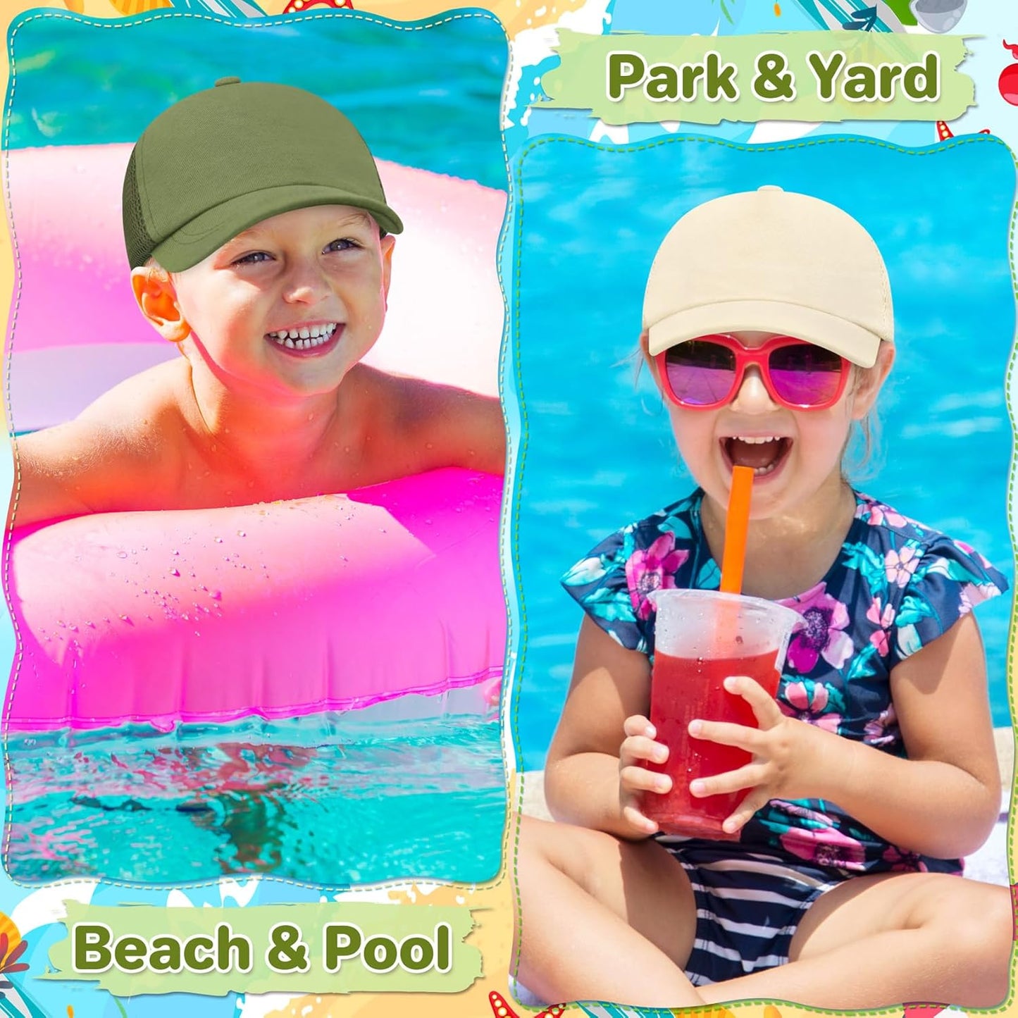 qikqik Baby Baseball Cap Toddler Baseball Hat with Mesh Infant Sun Hat UPF 50+ Baby Ball Cap Toddler Girl Hats Kids Hat Boys