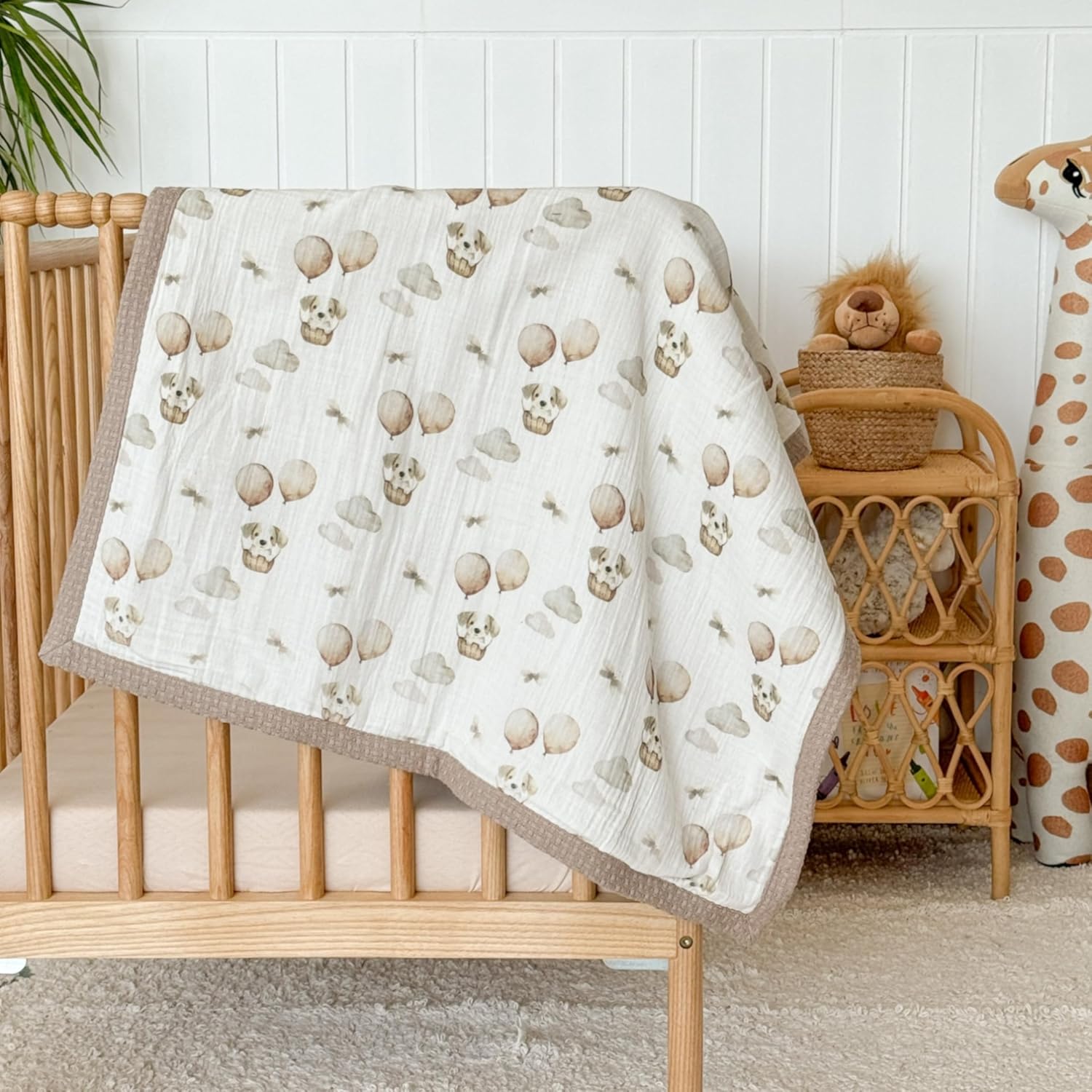 Personalized Baby Blanket with Name – Handmade 100% Organic Cotton Newborn Gift | Custom Knit