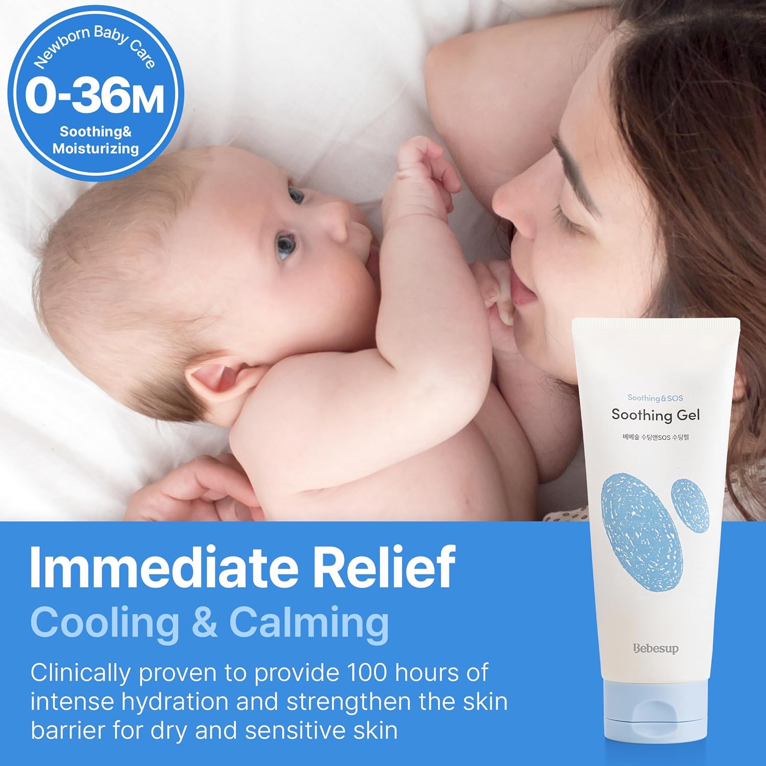 BEBESUP- 베베숲 Instant - Cooling Relief Baby Soothing Gel | Korean Skincare for Sensitive & Atopic
