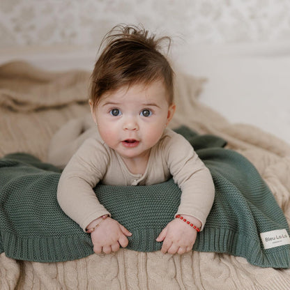 Signature Knit Organic Swaddle Blanket for Girls - 100% Soft Luxury Cotton Knit Receving Swaddler