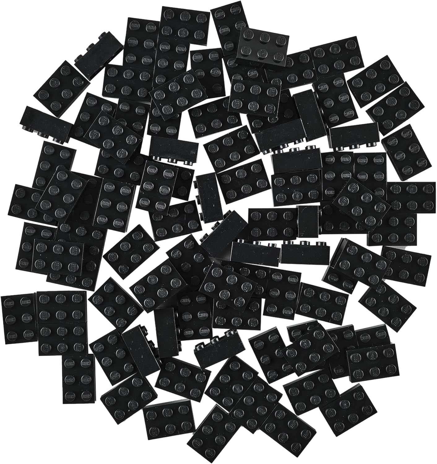 Strictly Briks Classic Bricks Starter Kit, Black, 96 Pieces, 2x3 Studs, Building Creative Play Set for Ages 3 and Up, 100% Compatible with All Major Brick Brands