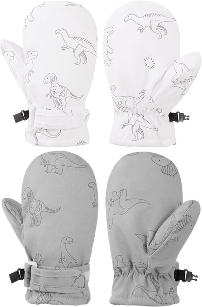 Toddler Gloves Kids Mittens Winter Warm Lined Fleece Gloves Waterproof Snow Baby Mitten for Boys Girls