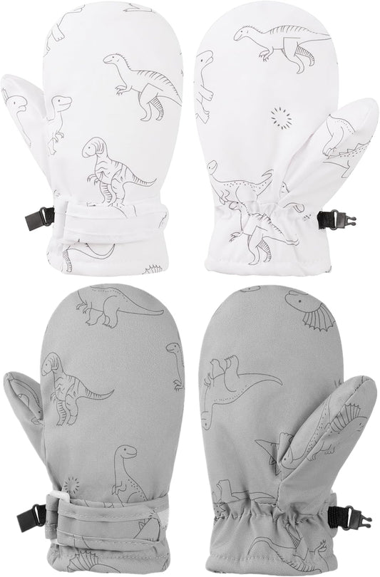 Toddler Gloves Kids Mittens Winter Warm Lined Fleece Gloves Waterproof Snow Baby Mitten for Boys Girls