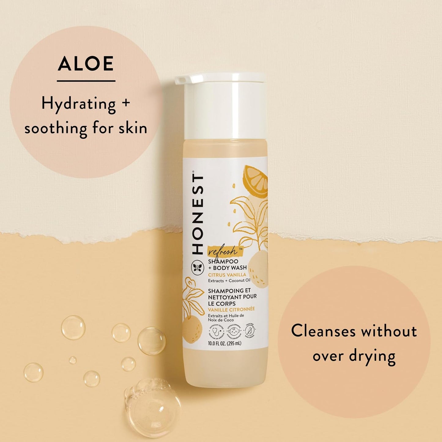 The Honest Company 2-in-1 Cleansing Shampoo + Body Wash | Gentle for Baby | Naturally Derived