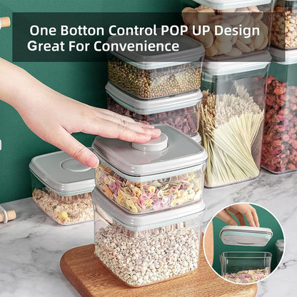 Airtight Food Storage Container - 0.52qt / 520ml Mini Rectangle Pop Containers With Lids, Bpa Free