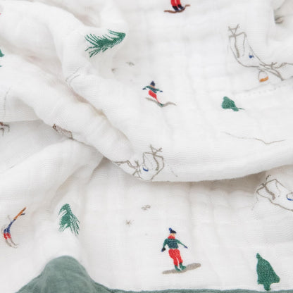 Little Unicorn Newborn Receiving Quilt | Ultra- Soft, Multi-Layered Muslin Fabric | Gift for