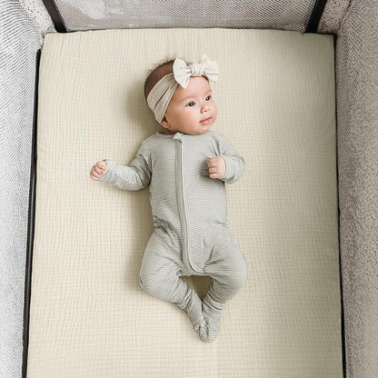 lulumoon Baby Muslin Crib Sheets - Toddler Cotton Fitted Crib Sheets Neutral for Boys and Girls