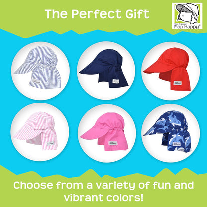 Baby Sun Hat | Toddler Hat with Flap to Protect Kids from Sunburn| UPF 50+ Highest Certified UV Sun Protection | Navy, Medium