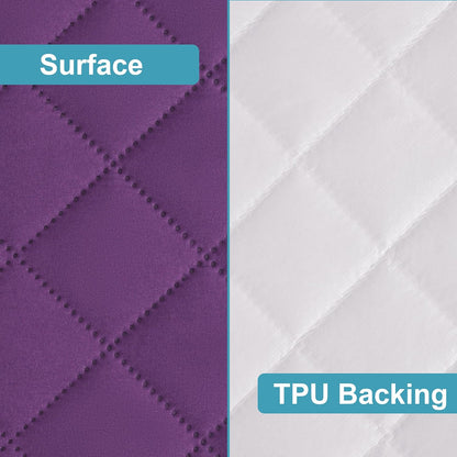 NTBAY 2 Pack Waterproof Mini Crib Mattress Protector, Quilted 24"x38" Fitted Mattress Cover