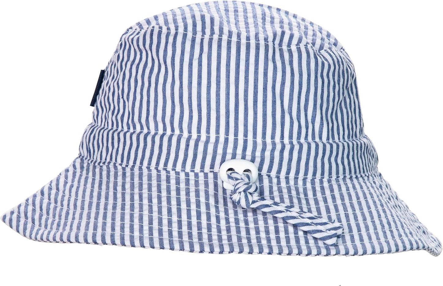 Baby & Toddler Wide Brim Sun Hats UPF 50+ Sun Protection Bucket Cap Cute Adjustable Hat in Seersucker