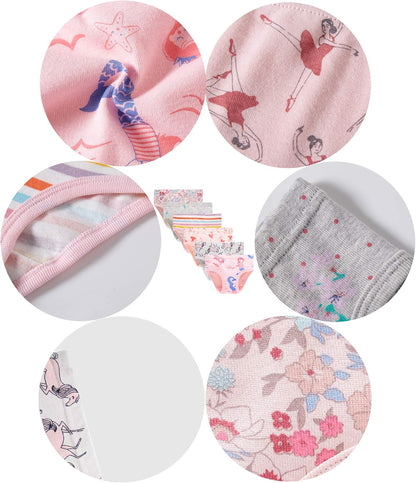 Barara King Little Girls' Soft Cotton Underwear Toddler Undies Kids panties