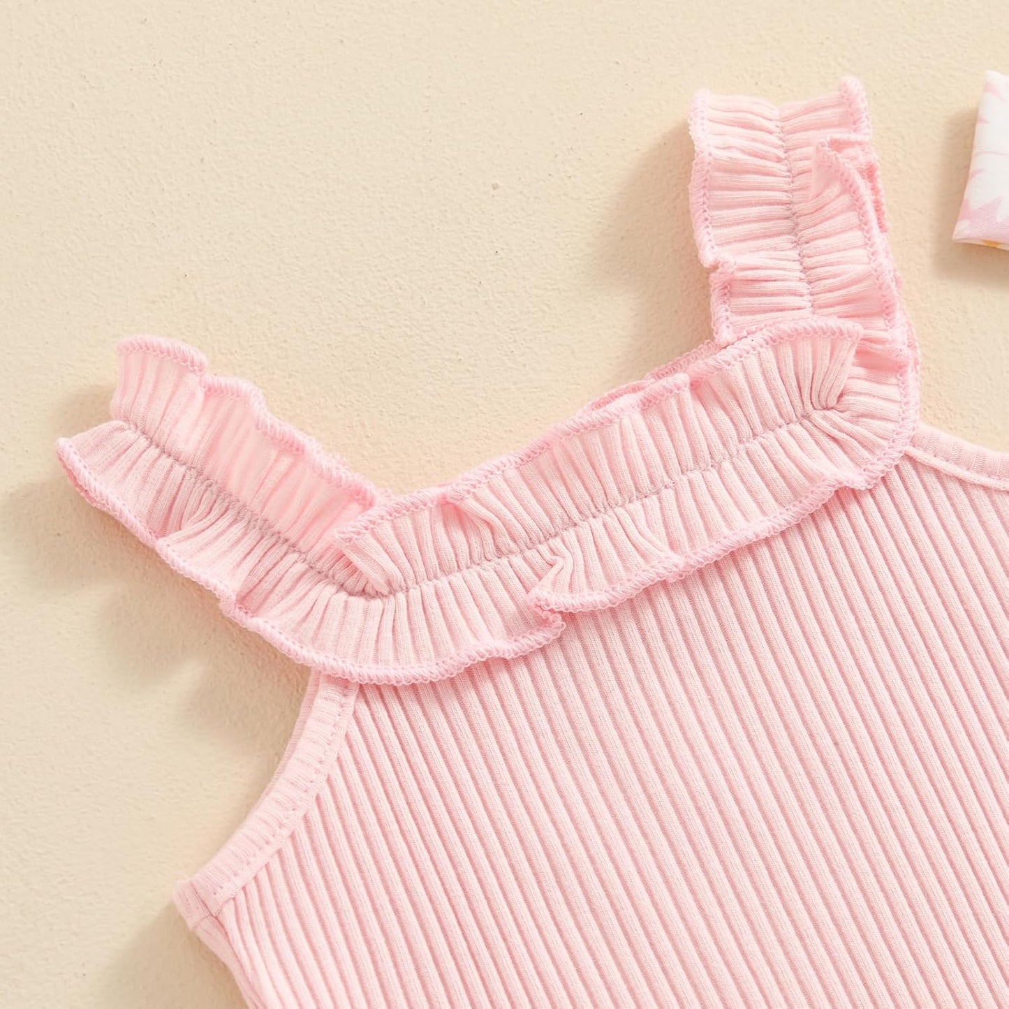 fhutpw Baby Girl Clothes Summer Cute Outfits 3 6 12 18 Months Spaghetti Strap Romper & Floarl Shorts Sets