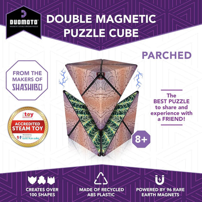 Magnetic Transforming Cube - Shape Shifting Double Creativity Puzzle w/ 96 Rare Earth Magnets