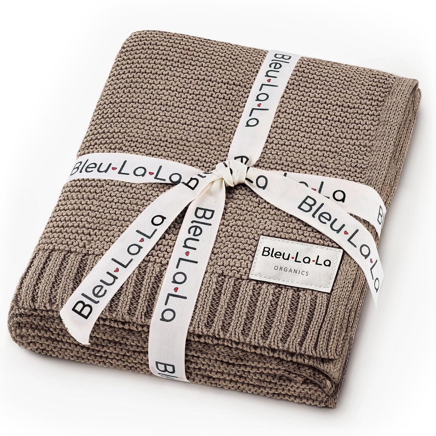 Heritage Knit Organic Cotton Baby Swaddle Blanket - 100% Luxury Organic Cotton Knit Receiving