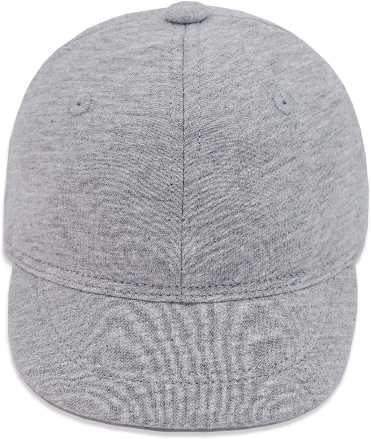 Keepersheep Baby Baseball Cap Infant Sun Hat, Cotton Knit with Soft Brim, Adjustable Soft Newborn Toddler Cap