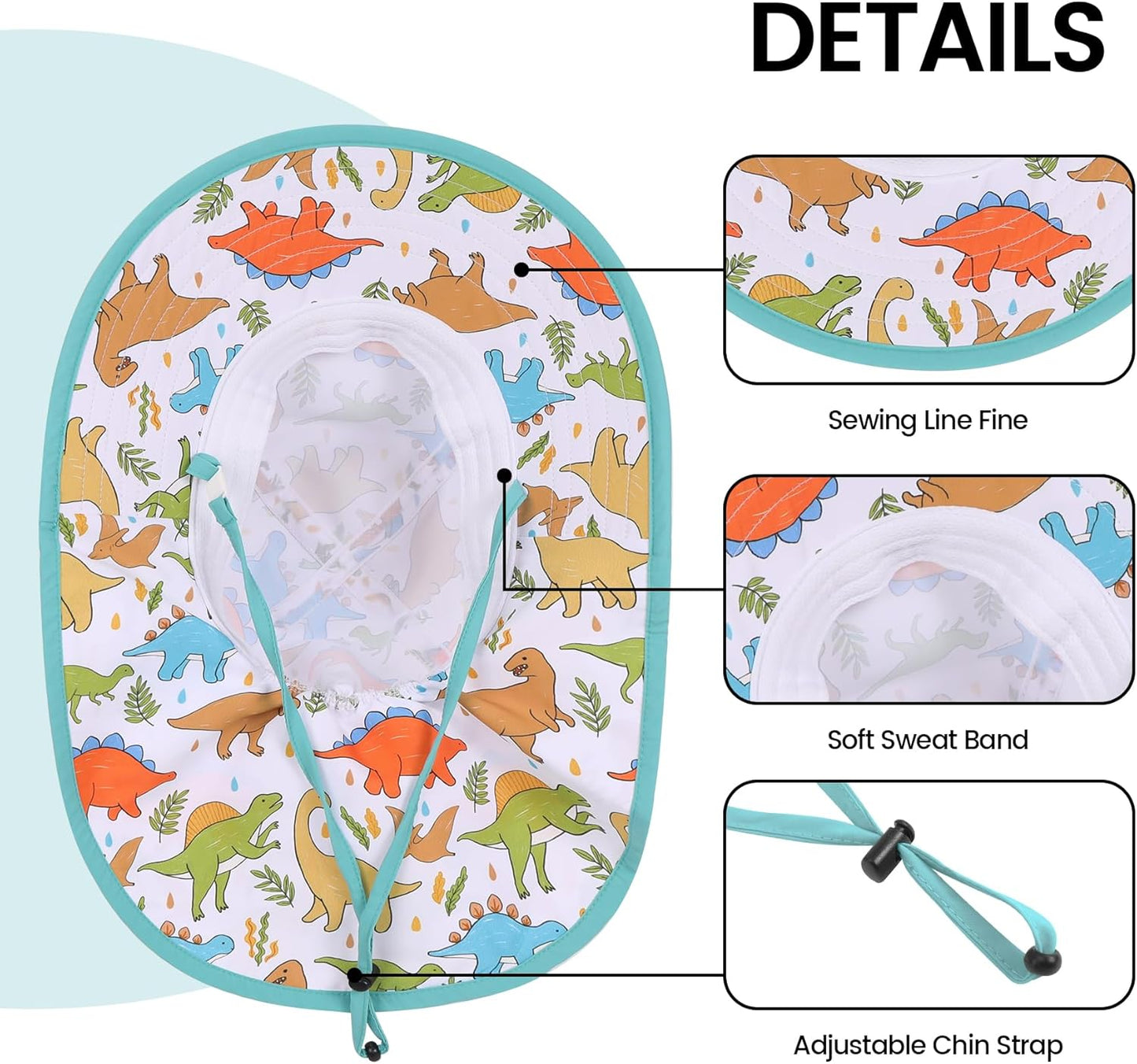 Baby Sun Hat with Neck Flap for Sun Protection Toddler Beach Hat UPF 50+ Outdoors 0-6 Years Boys Girls