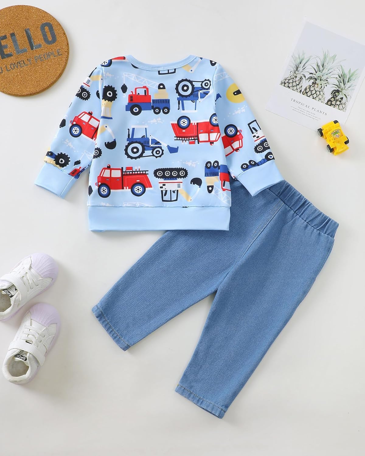 Toddler Baby Boy Outfits Fall Winter Clothes Color Block Long Sleeve Sweatshirt Tops + Jogger Pants Set 2PCS