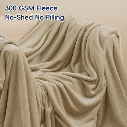 PHF Ultra Soft Fleece Blanket Twin Size, No Shed No Pilling Luxury Plush Cozy 300GSM Lightweight