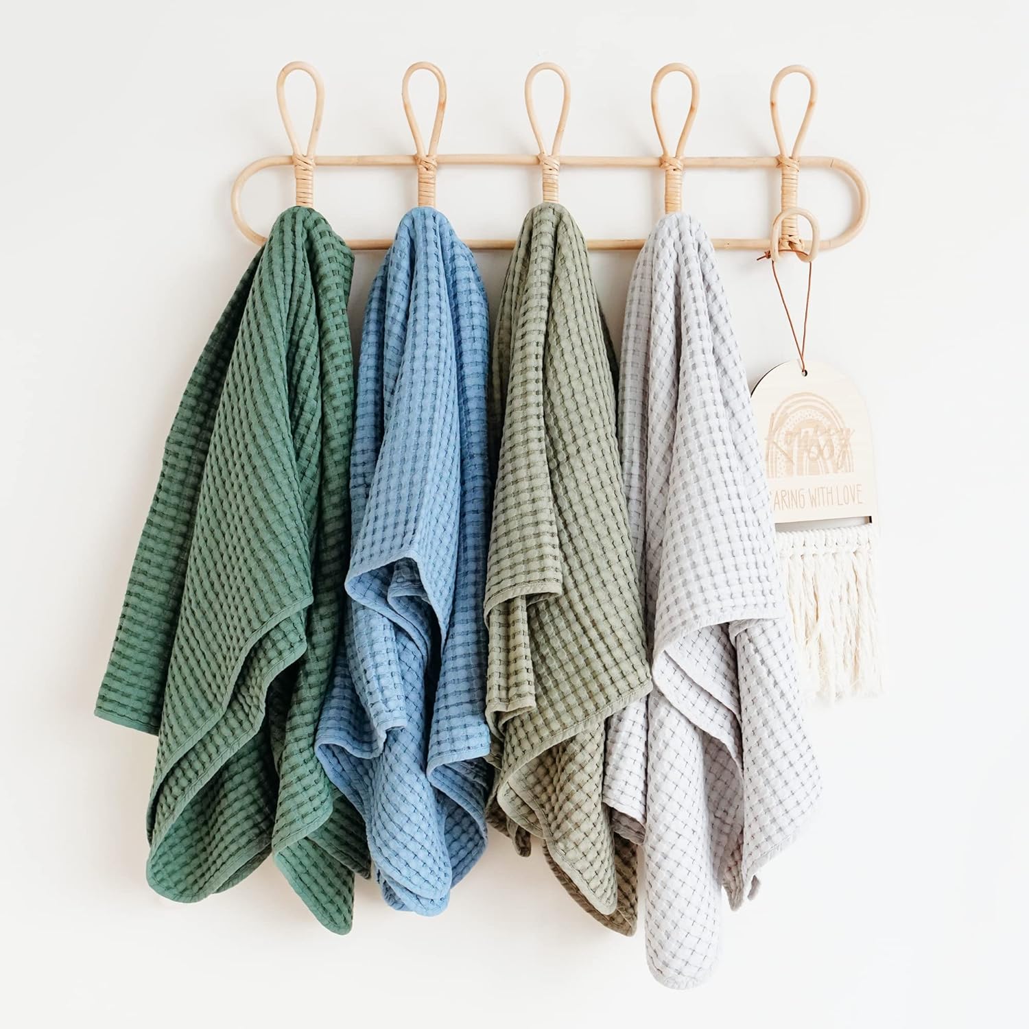 Konssy Waffle Baby Blanket - Soft & Cozy Nursery Swaddle Blanket, Lightweight Toddler Throw for