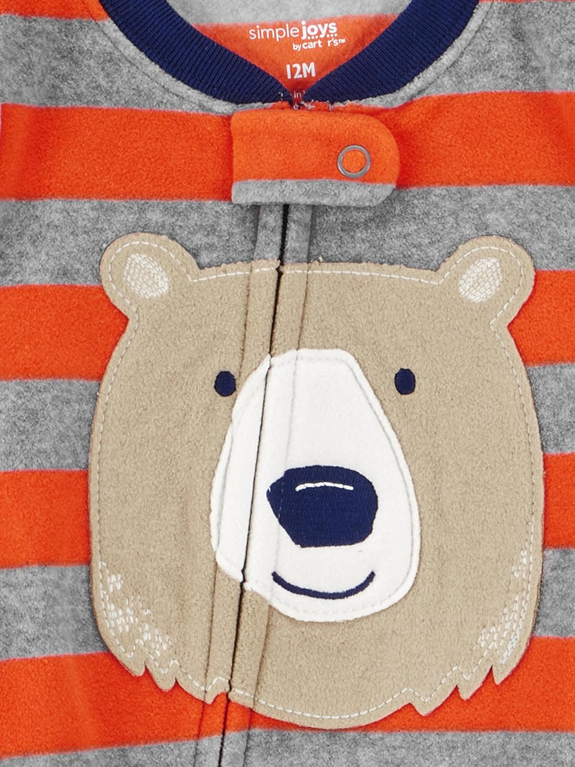 Simple Joys by Carter's Toddlers and Baby Boys' Loose-Fit Flame Resistant Fleece Footed Pajamas, Pack of 3