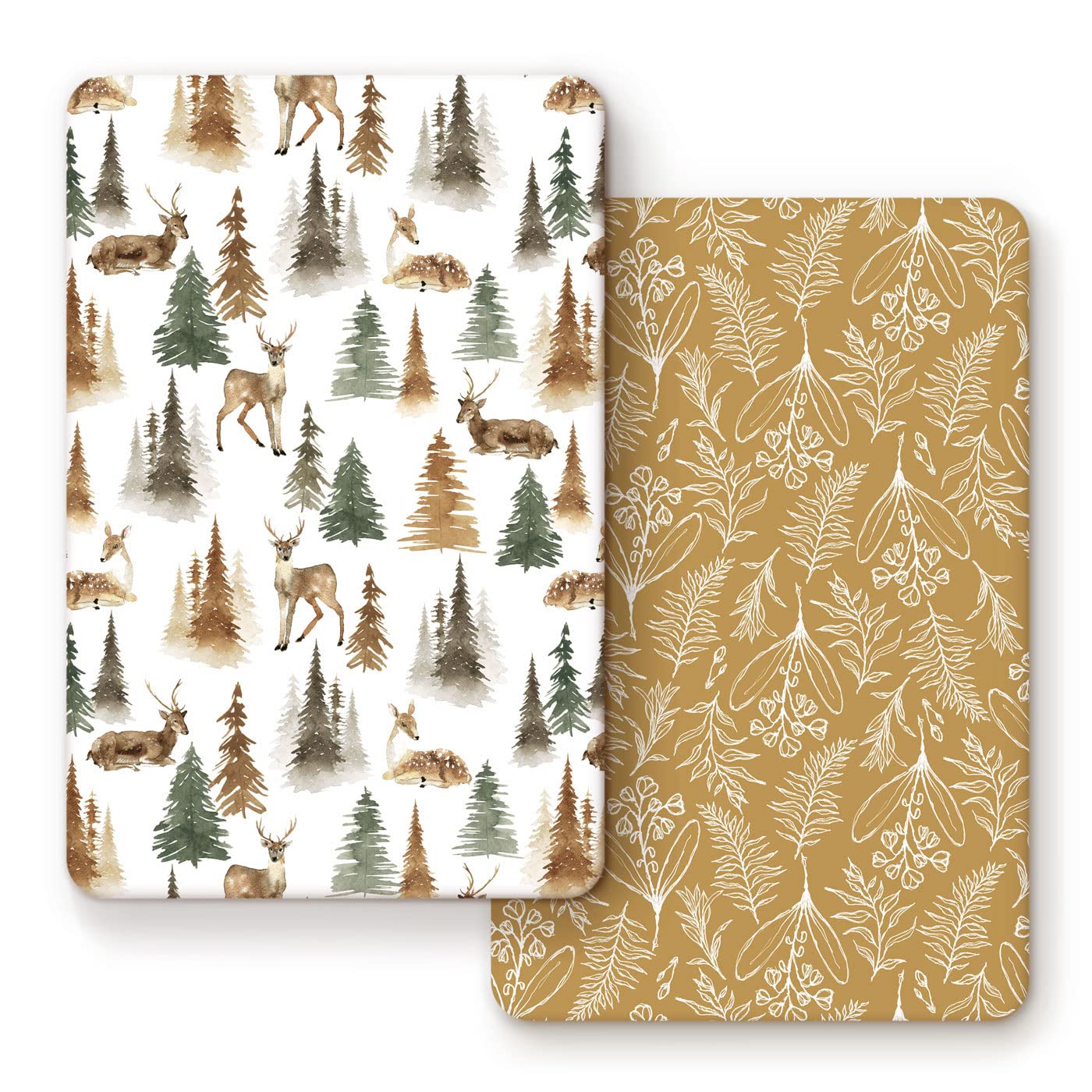 Stretchy Ultra Soft Jersey Knit Fitted Pack n Play Sheets Set 2 Pack, Portable/Mini Crib Sheets
