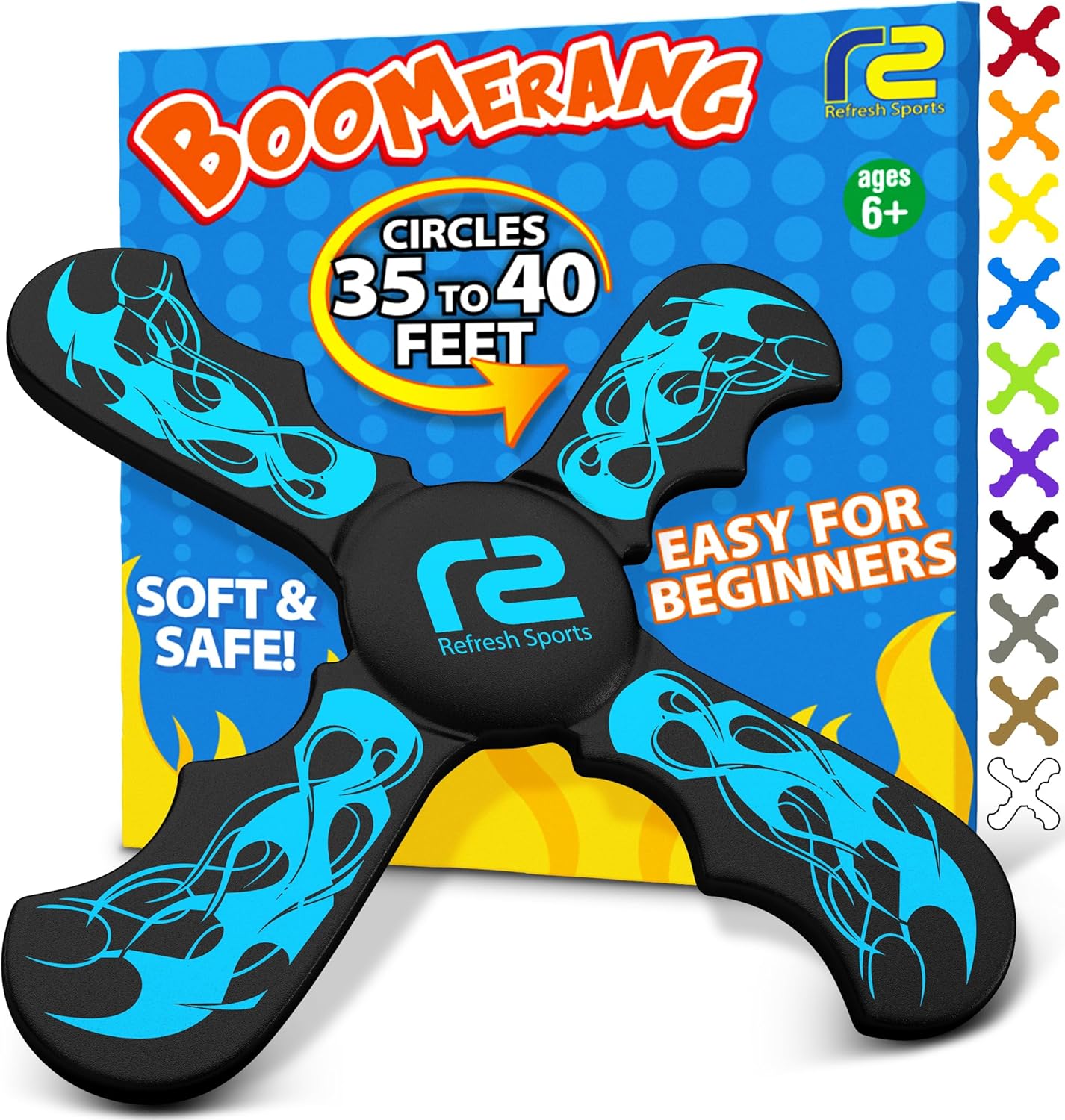 Boomerang Cool Toys For Ages 8-13 - Best 6 Year Old Boy Birthday Gift Soft Kid Toys For Boys & Girls to Play Indoors or Outdoors - Gift for Kids 6 7 8 9 10 11 12 & Up 7 Year Old Birthday Party Favor