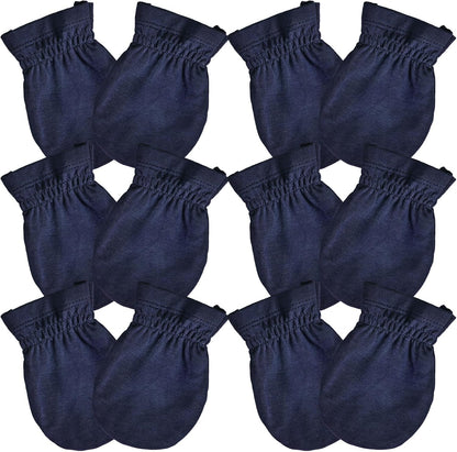 SuperSoft Baby Mittens, Bamboo Viscose Infant Newborn Mittens for Girls Boys No Scratch Gloves 6 Pack