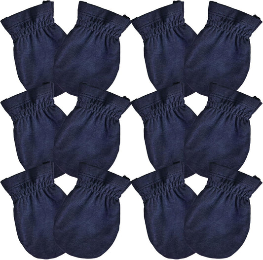 SuperSoft Baby Mittens, Bamboo Viscose Infant Newborn Mittens for Girls Boys No Scratch Gloves 6 Pack