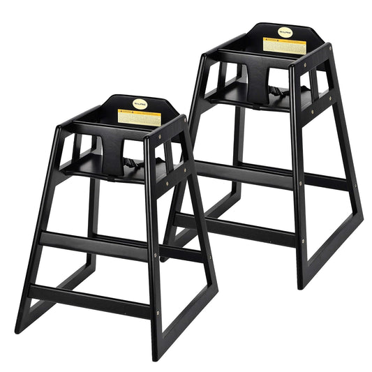 Alpine Wooden High Chairs for Babies and Toddlers with Safety Strap, Commercial Grade Restaurant