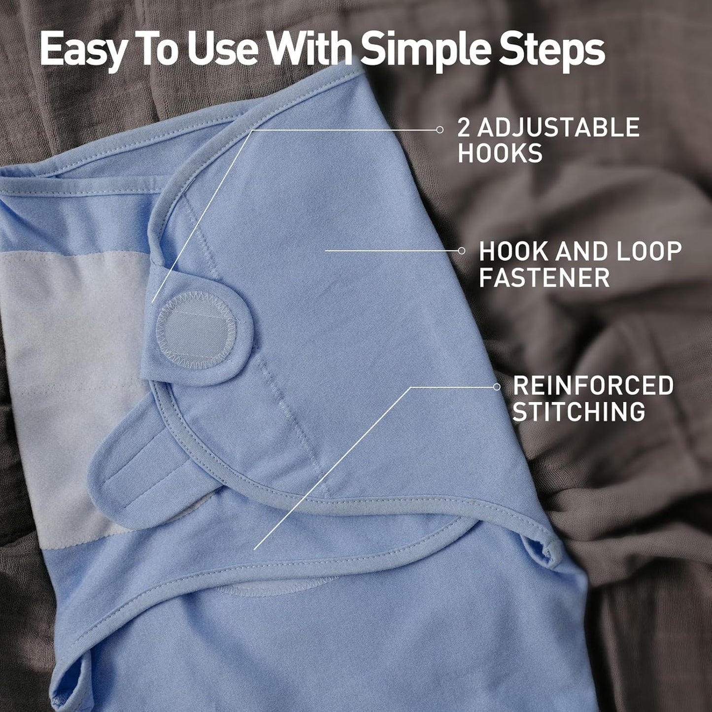 Organic Baby Swaddle Sleep Sacks, 2-Pack Swaddles for Newborns Baby Essentials, Infant 0-3 Months