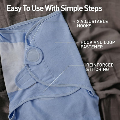 Organic Baby Swaddle Sleep Sacks, 2-Pack Swaddles for Newborns Baby Essentials, Infant 0-3 Months