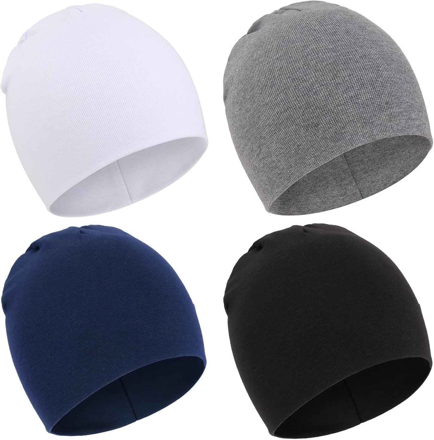 DRESHOW BQUBO 4 Pieces Baby Beanie Newborn Toddler Soft Cute Knit Hat Hospital Hats for Baby Boys Infant Cap Beanies