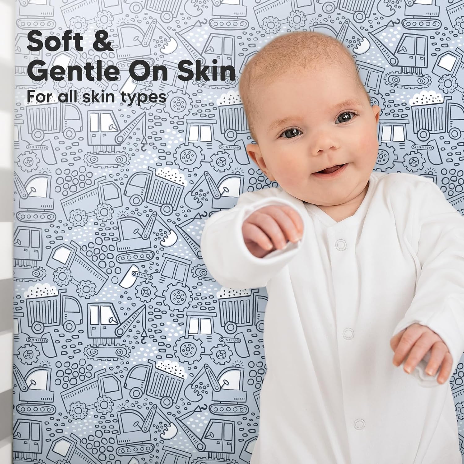 KeaBabies 2-Pack Organic Crib Sheets for Boys, Girls - 52x28 Fitted Crib Mattress Sheet Neutral