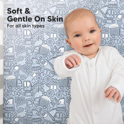KeaBabies 2-Pack Organic Crib Sheets for Boys, Girls - 52x28 Fitted Crib Mattress Sheet Neutral