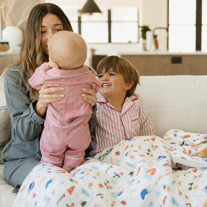 Little Unicorn Premium Quilted Throw | Super Soft, Multi-Layered Muslin XL Blanket| Great for Kids
