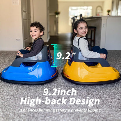 Baby Bumper Car, 6V Electric Kids Bumper Car for Toddlers with Remote Control, Bluetooth - Yellow