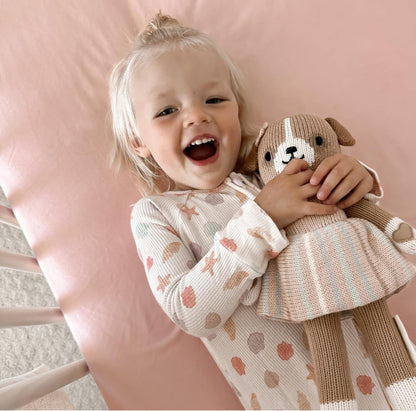 Baby Girls Crib Sheets | 2 Pack Floral & Solid Pink Ultra-Soft Bedding for Crib Mattress and