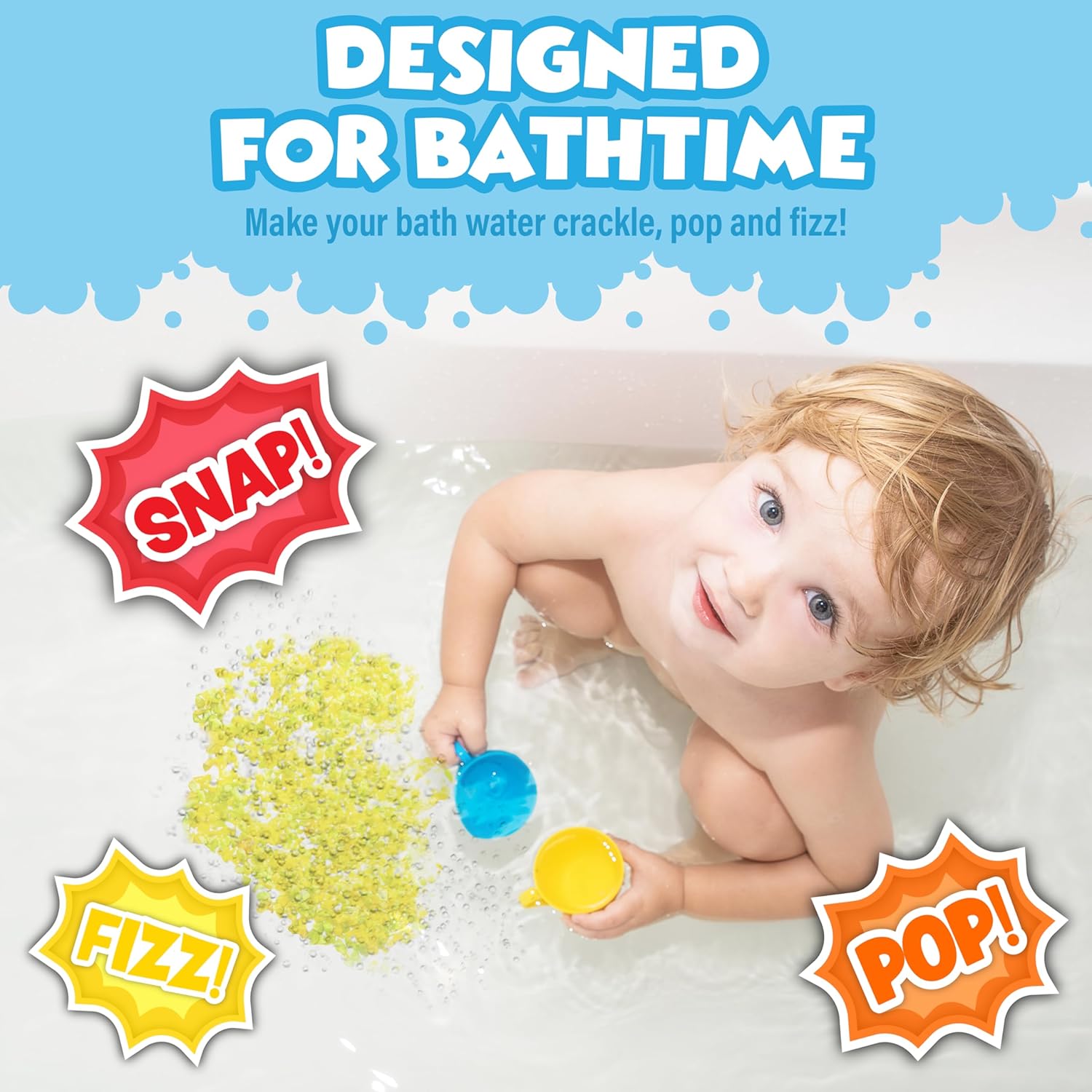 Tub Works® Bath Crackles Bath Toy, Variety 12 Pack | Nontoxic & Fragrance-Free | Makes Bath Water