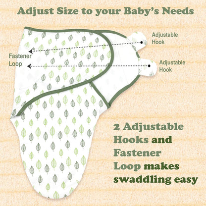 Bublo Baby Swaddles for Newborns – 3-Pack Infant Swaddles 0-3 Months – Adjustable Swaddle Sleep