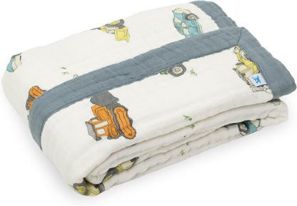 Little Unicorn Newborn Receiving Quilt | Ultra- Soft, Multi-Layered Muslin Fabric | Gift for