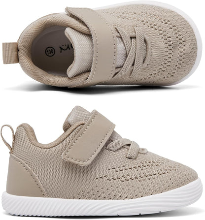 MORENDL Toddler Sneakers Baby Boys & Girls Barefoot Shoes Lightweight Breathable Walking Running Tennis Athletic Sport Shoes